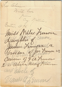Nellie, 1896, backmark